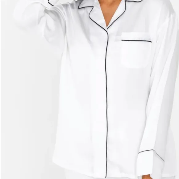 Sateen Long Sleeve PJ Shirt