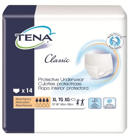 SCA 72516 Tena Classic Pull-Ons, Extra-Large (XL) 55-67", CS/56 (4 Packs of 14)