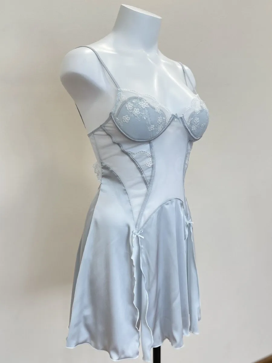 Scallop Lace Slits Slip
