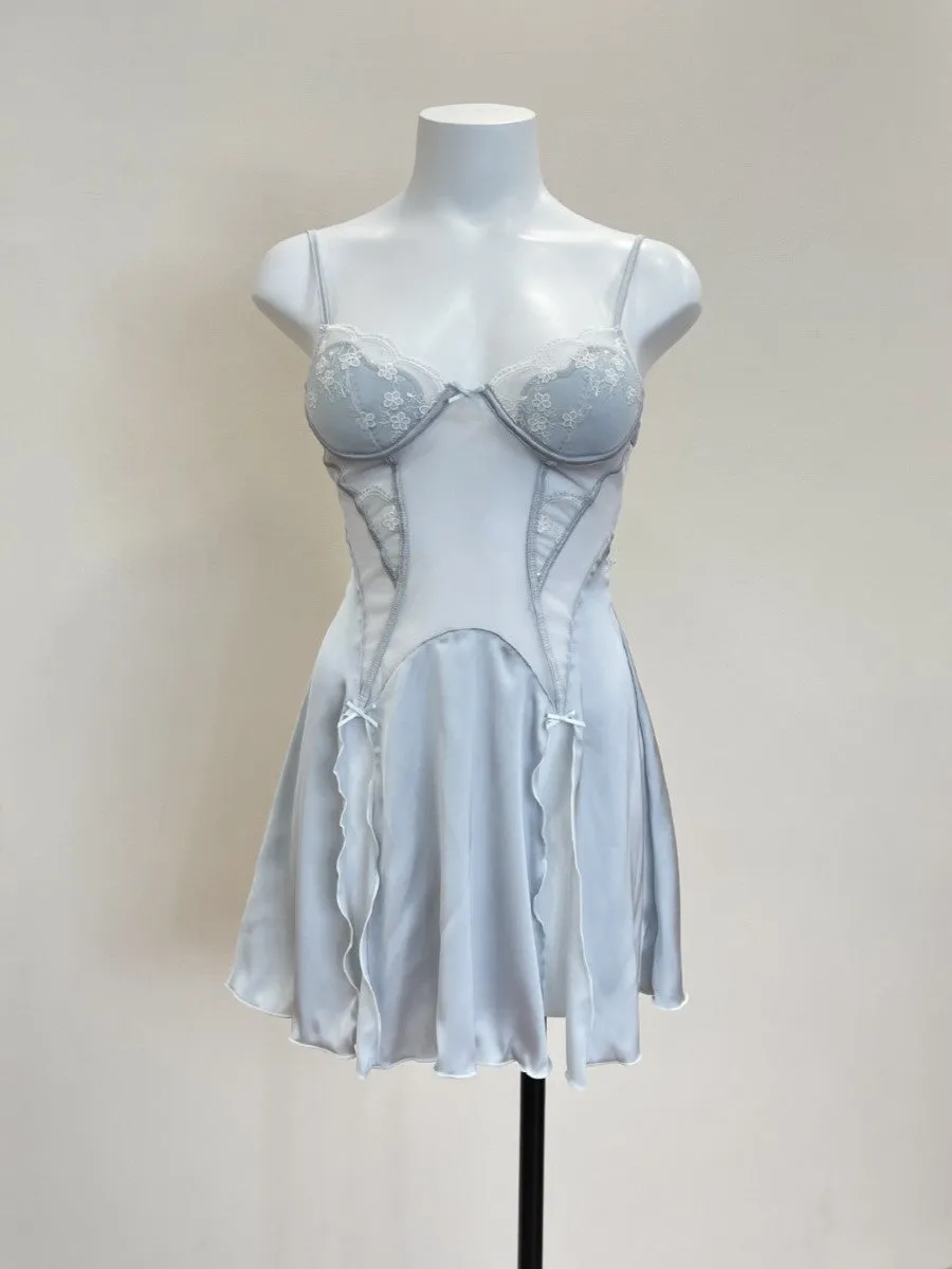 Scallop Lace Slits Slip
