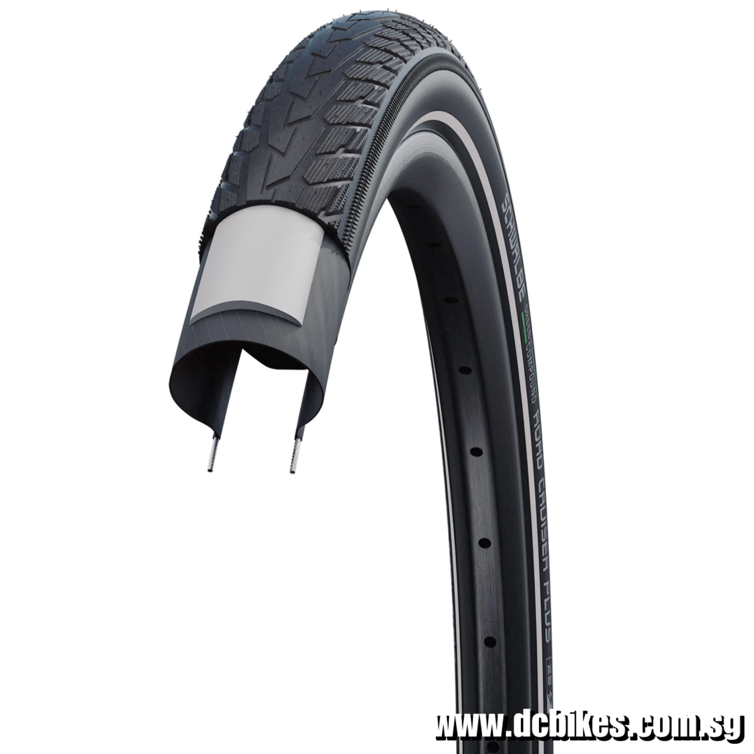 Schwalbe 26 X 1.75 Road Cruiser Skinwall | Black Wired Tyres Etrto : 47-559 (2 Tires)