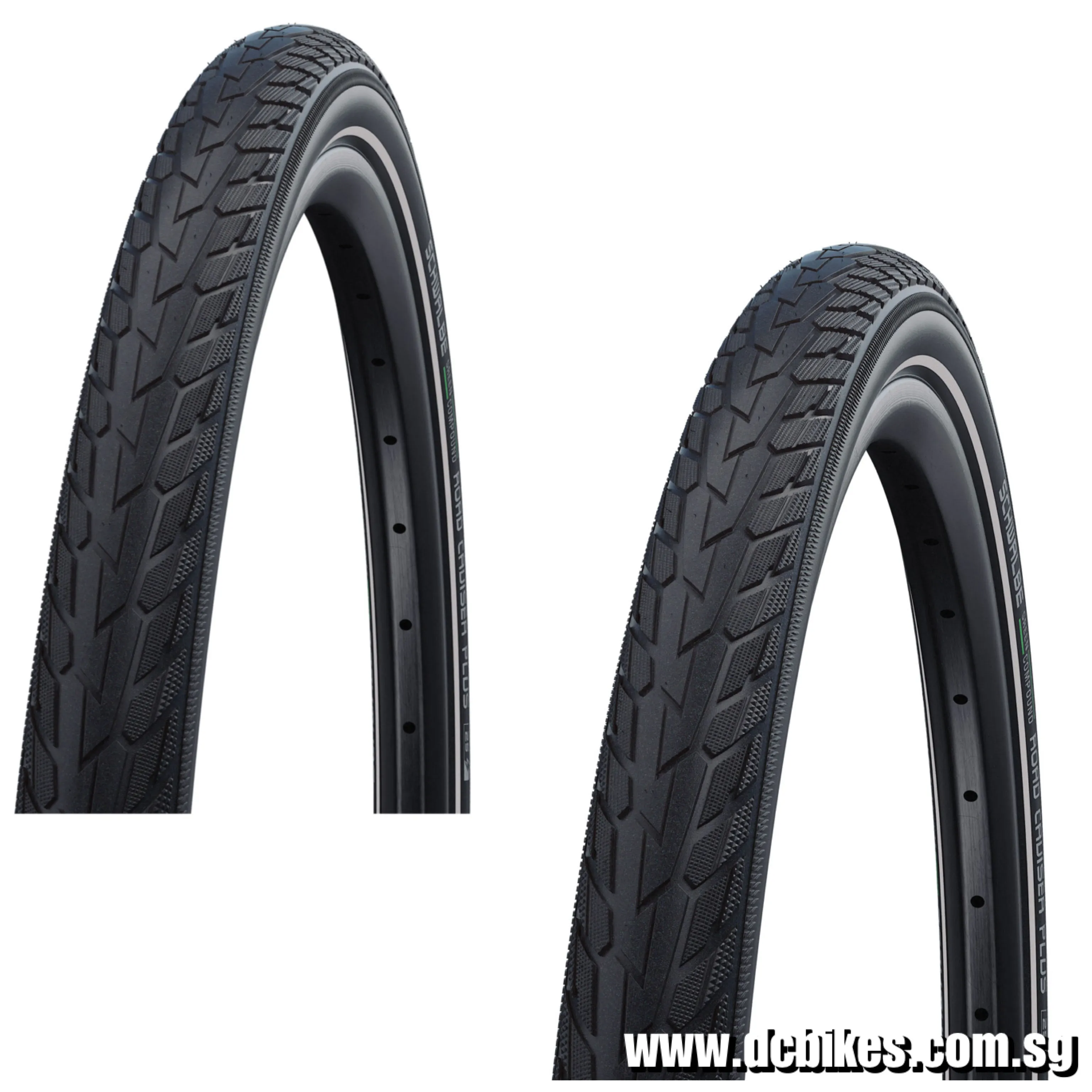 Schwalbe 26 X 1.75 Road Cruiser Skinwall | Black Wired Tyres Etrto : 47-559 (2 Tires)