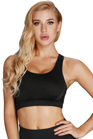 Scoop Neck Hollow-out Back Sport Bra Top