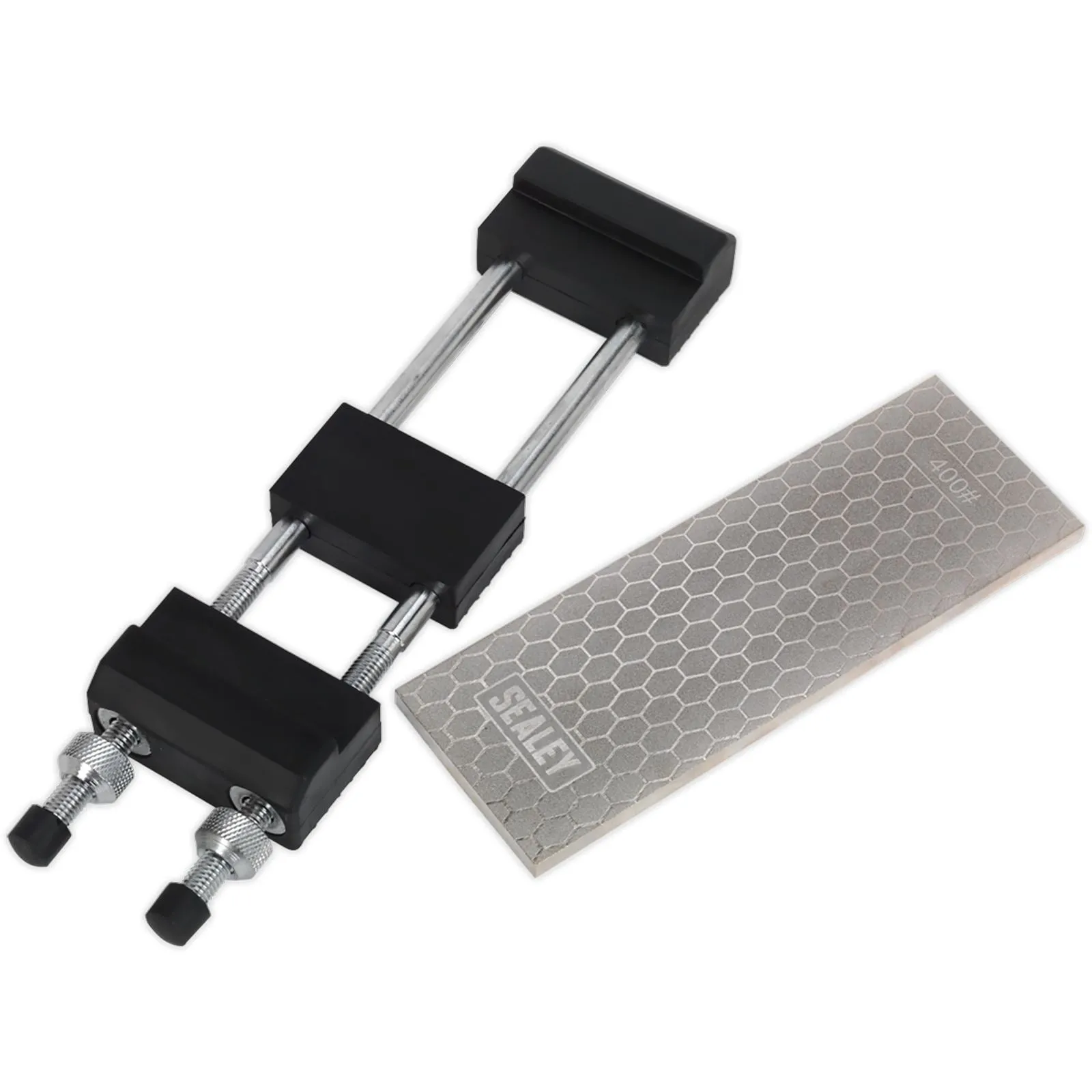 Sealey Combination Diamond Sharpening Whetstone With Adjustable Stone Holder