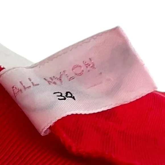 Shadowline Vintage Red Lingerie Slip Dress | 34 Small