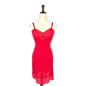 Shadowline Vintage Red Lingerie Slip Dress | 34 Small
