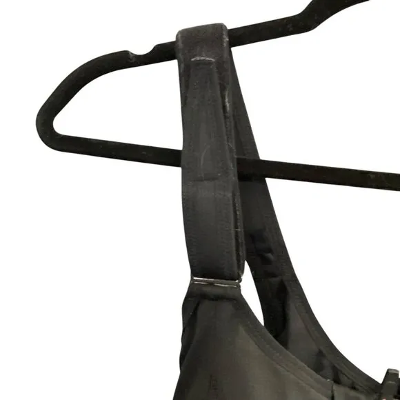 SHEFIT Women Sports Bra Size 38 Black Front Closure High Impact Running 80-18