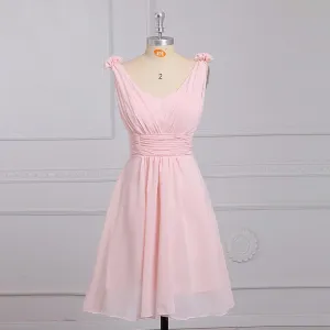 Short Bridesmaid Dress, Chiffon Bridesmaid Dress, Sleeveless Bridesmaid Dress, A-Line Bridesmaid dress, New Arrival Wedding Party Dress, LB0335