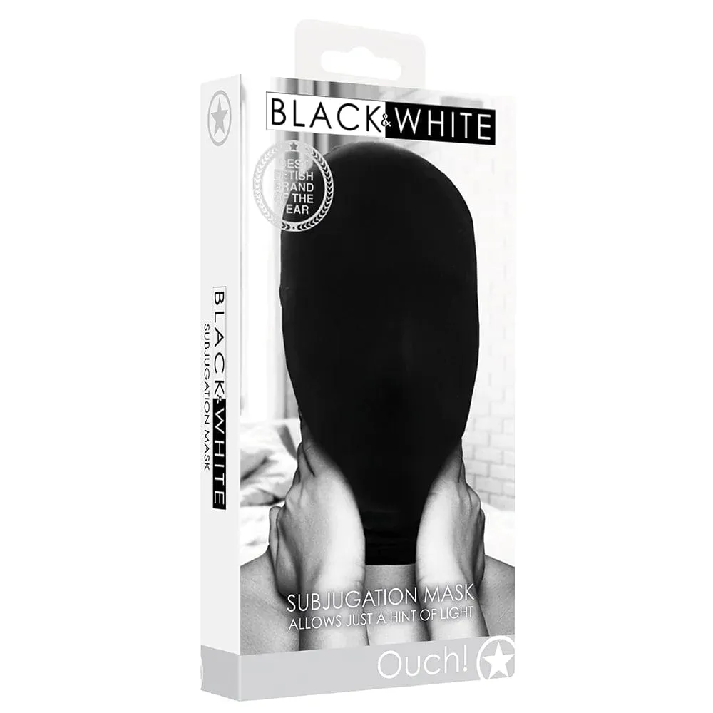 Shots Toys Black & White Subjugation Mask