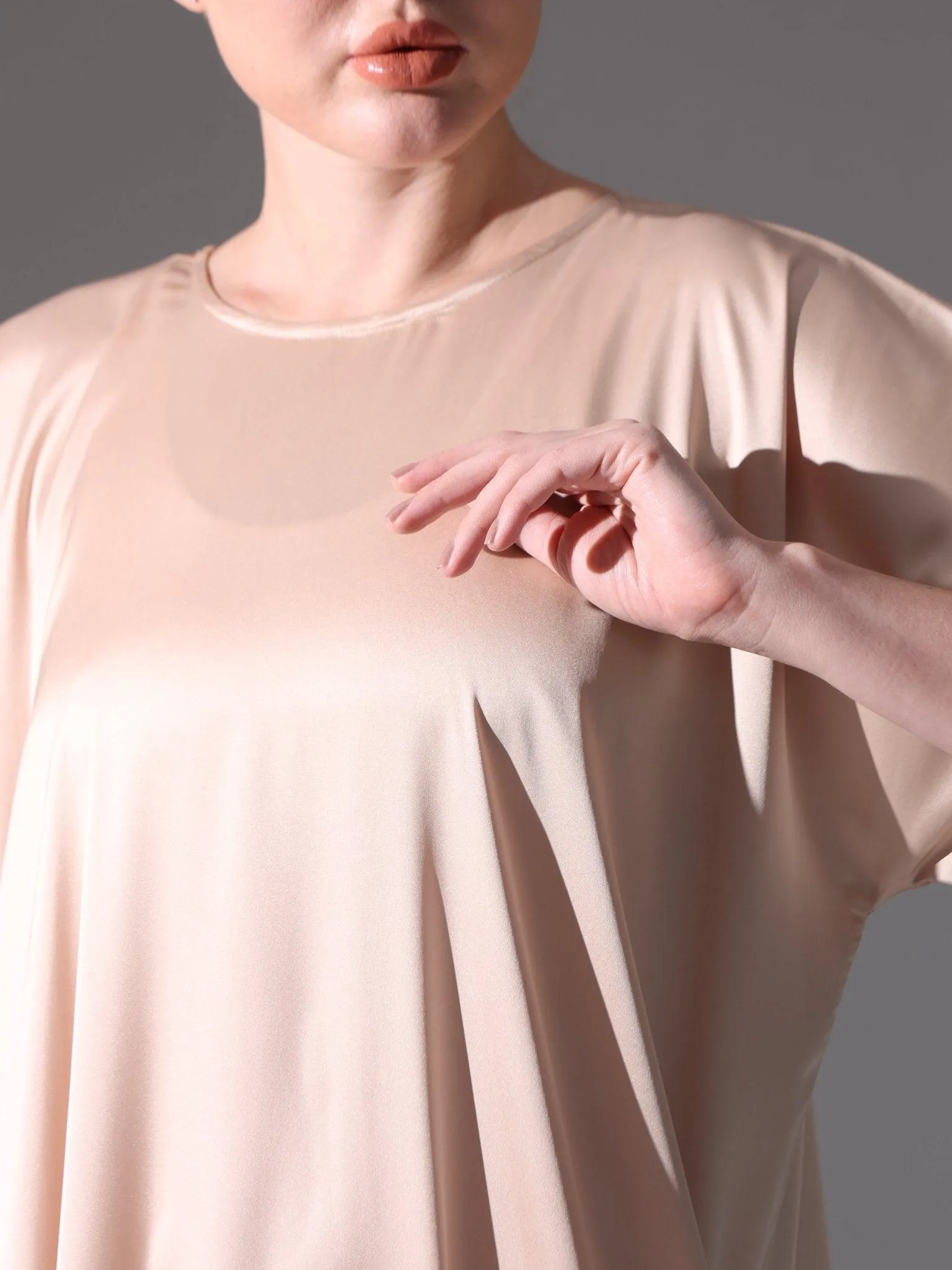Silk Abaya Inner Slip Dress -Versatile Neutral