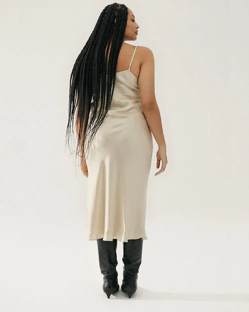 SILK LAUNDRY | 90s Slip Dress | Hazelnut