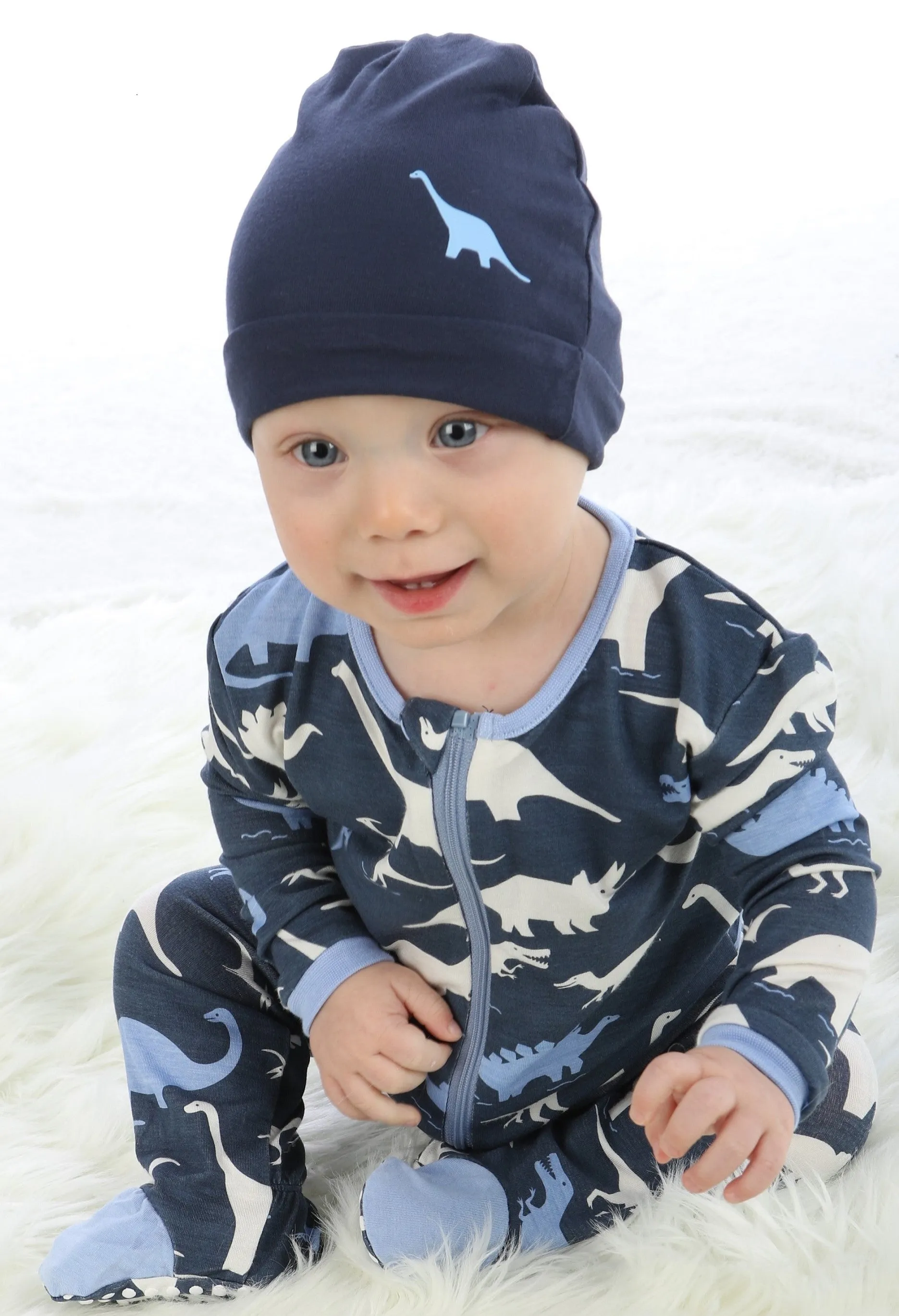 Silkberry Baby Bamboo Dino Kingdom Printed Footie w/Zipper