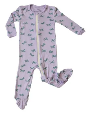 Silkberry Baby Bamboo Printed Footie w/Zipper-Unicorn