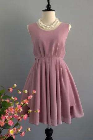 Simple A Line Chiffon Short Homecoming Dress,Graduation Dresses OKC41