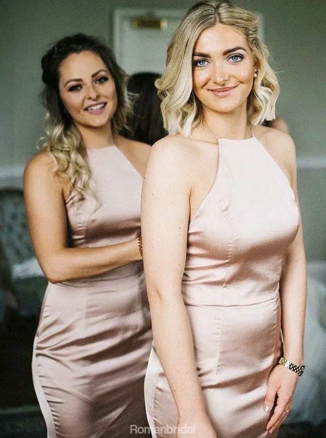 Simple Cheap Sleeveless Backless Elegant  Long Bridesmaid Dress , BD0519