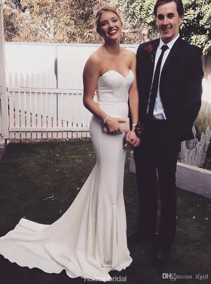 Simple Mermaid Sweetheart Long cheap Prom Dress, PD0600