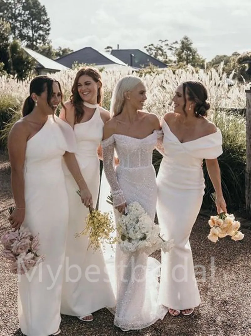 Simple Sweetheart Off-shoulder Mermaid Wedding Dresses, WDY0225