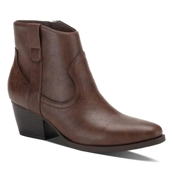 Size 8.5, 10, 11 - STYLE &amp; CO - Zipper Pointed Cowboy Western Boots NEW $80 msrp