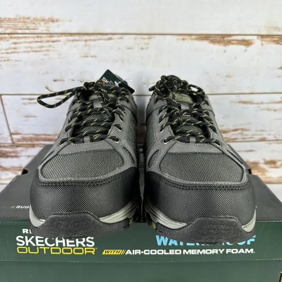 SKECHERS Selmen Cormack Men's 13 Charcoal Waterproof Lace Up Hiking Shoes 204427