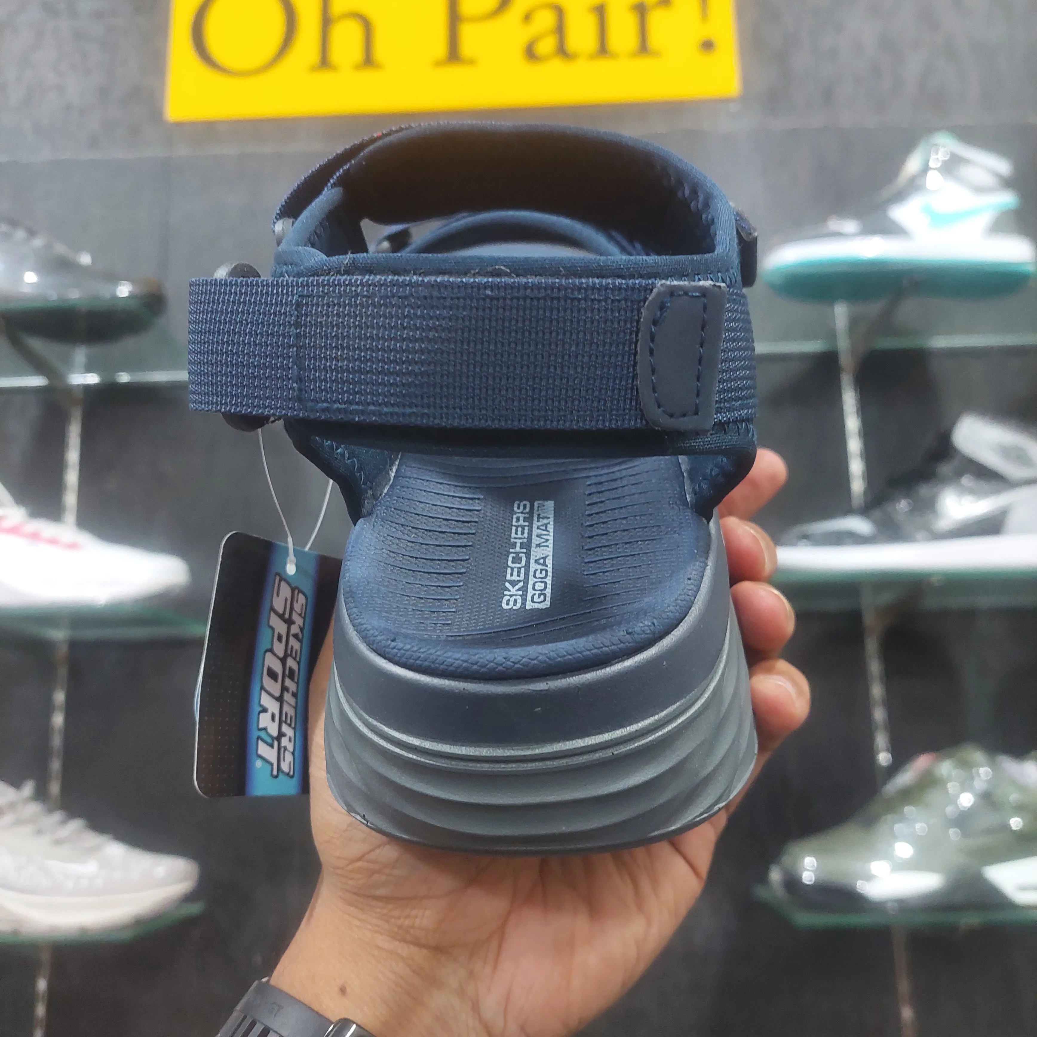 Sketchers Ultra-Go Goga Mat Double Strap Sandal - Navy