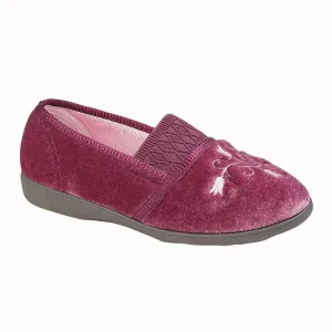 Sleepers LS792M Womens Gusset Throat Patterned Slipper