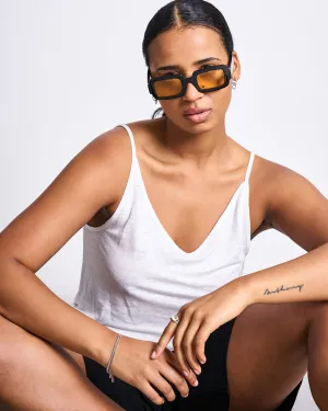 SLIP TOP TRIANGLE LINEN WHITE GOTS