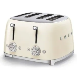 Smeg Retro 2000W 4 Slice Toaster Cream TSF03CRSA