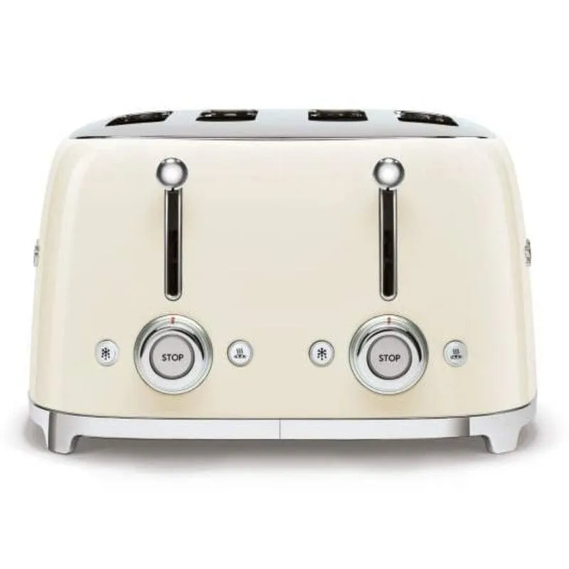 Smeg Retro 2000W 4 Slice Toaster Cream TSF03CRSA