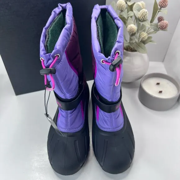 Sorel Flurry Print Adjustable Boots Purple Dahlia/Paisley Purple Big Girl 7 NWB