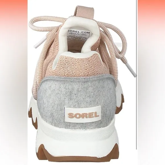 SOREL kinetic lace sneaker in pink/grey