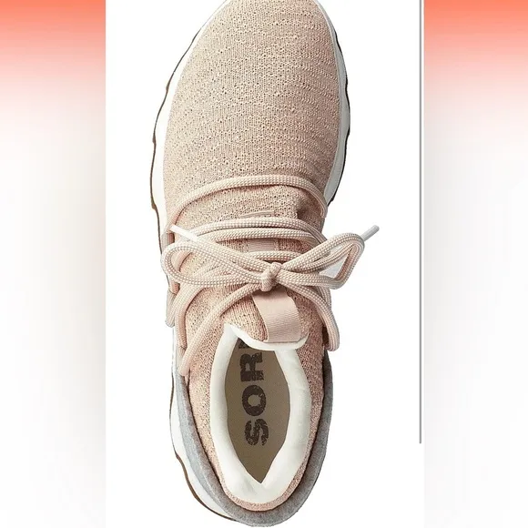 SOREL kinetic lace sneaker in pink/grey