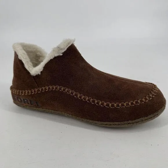 Sorel slippers mens brown suede manawan II slip on comfort loungewear fall cozy