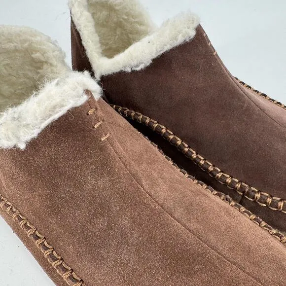 Sorel slippers mens brown suede manawan II slip on comfort loungewear fall cozy