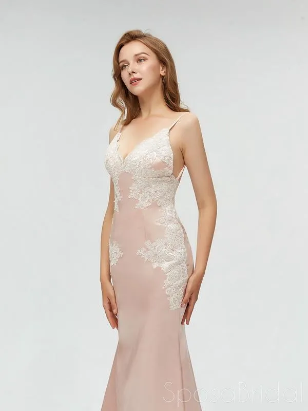 Spaghetti Straps Mermaid Sexy Modest Simple Long Fashion Tren 2019 Prom Dresses with lace, PD1217