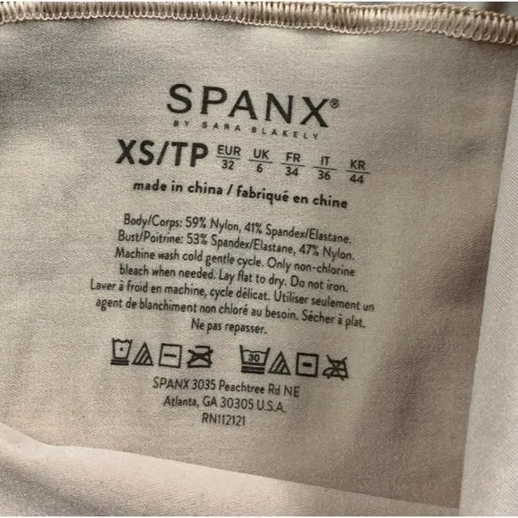 Spanx Cream Slip Sculpting Open Bust Shapewear