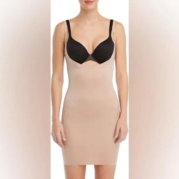 Spanx Cream Slip Sculpting Open Bust Shapewear