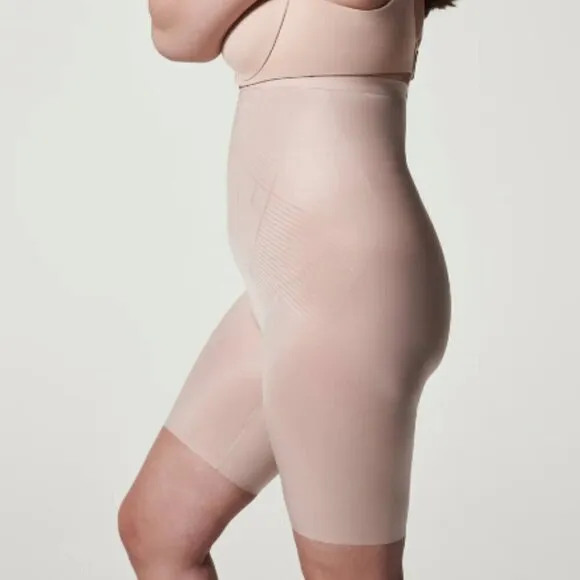SPANX Invisible Shaping High-Waisted Mid-Thigh Short BEIGE Size 3X NWT