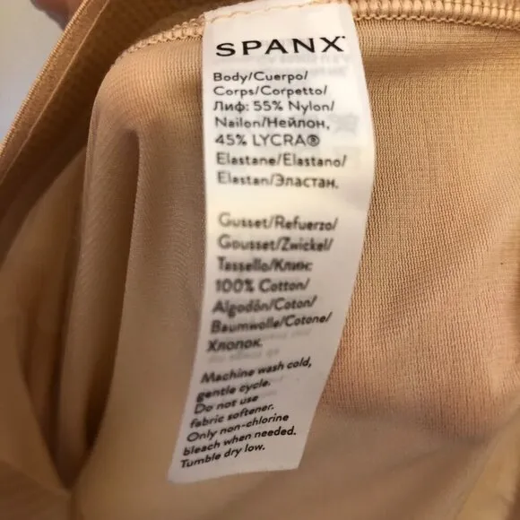 SPANX Invisible Shaping High-Waisted Mid-Thigh Short BEIGE Size 3X NWT