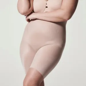 SPANX Invisible Shaping High-Waisted Mid-Thigh Short BEIGE Size 3X NWT