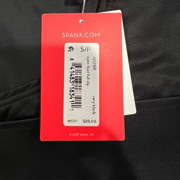Spanx Open Bust Full Sculpting Slip in Very Black (S)