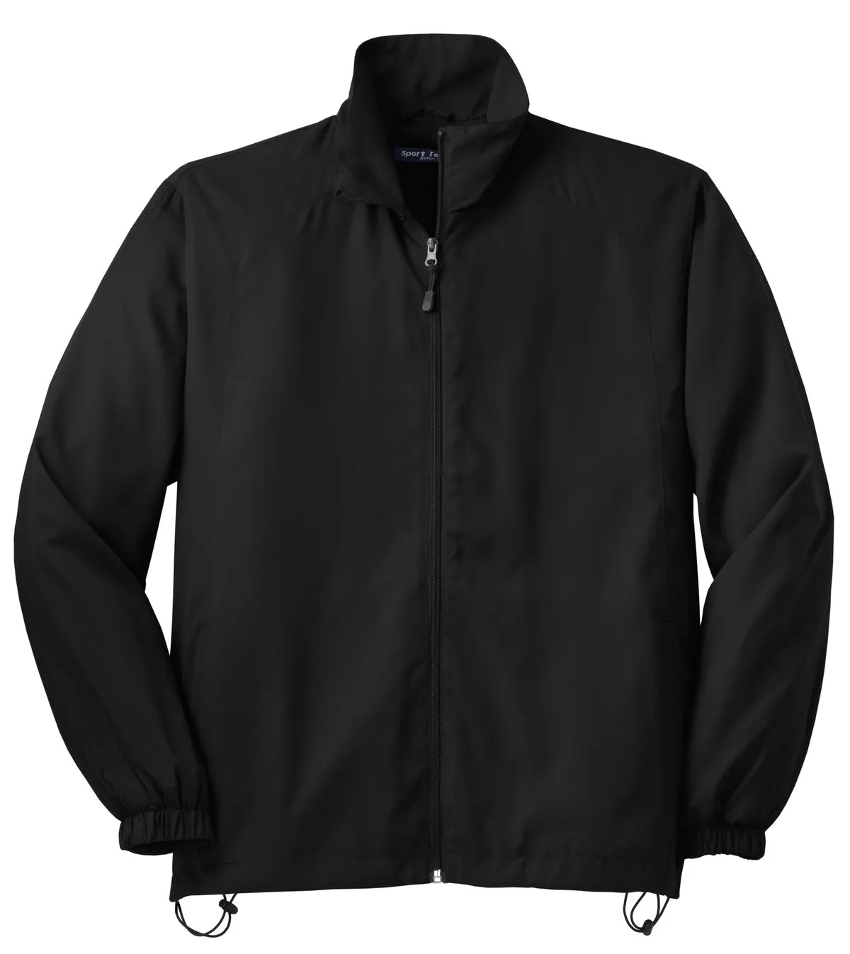 Sport-Tek Full-Zip Wind Jacket. JST70 Black