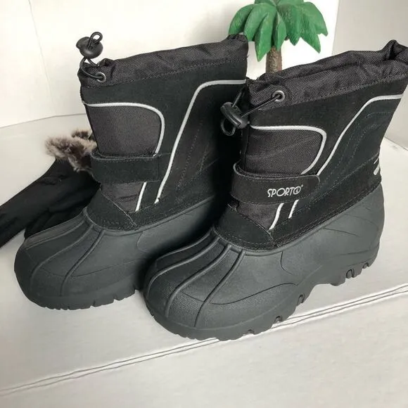 Sporto Boys Suede Black Duck Boots