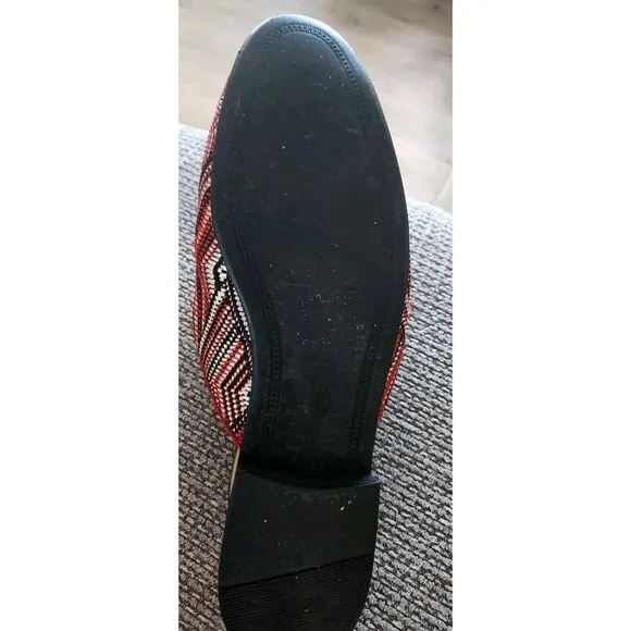 Stacy‎ Adams Red &amp; White Slides Casual Shoes Size 9M- Dress Up Or Down-EUC