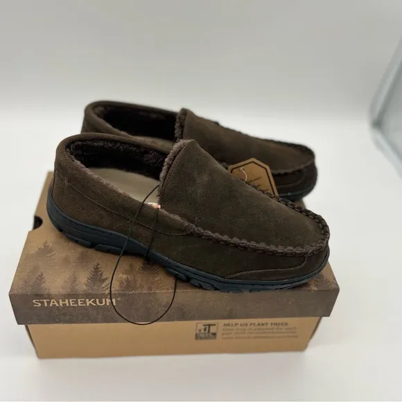 Staheekum Men's Glacier Slipper, Chocolate, Size 8, New