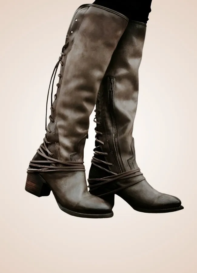Steampunk Knee High Lace Boots