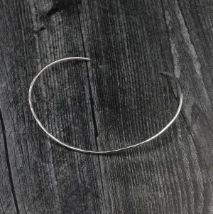 Sterling Hammered Torque Necklace