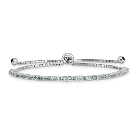 Sterling Silver Birthstone CZ Adjustable Bolo Bracelets