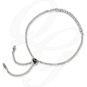 Sterling Silver CZ Adjustable Bracelet
