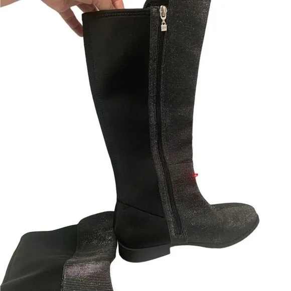 Stuart Weitzman 5050 Shimmer &amp; Black Noir Boots Size 5 (Girls)