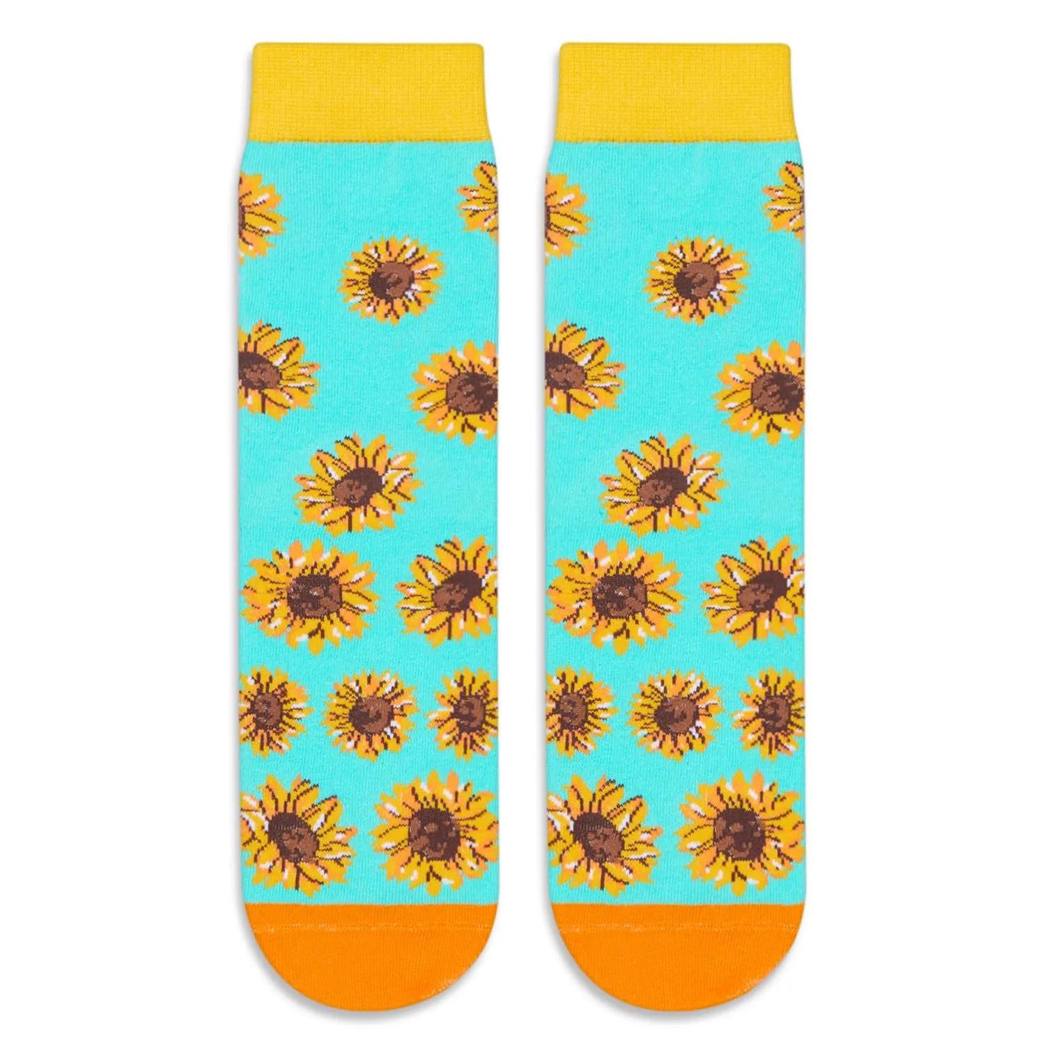 Sunflower Gifts for Girls Kids - Sunflower Socks, Sunshine Socks, Funny Plant Gifts, Kids Socks for Girls 7-9 Years Old